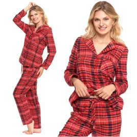 pizama-damska-dwuczesciowa-w-krate-flanelowa-zlote-przeszycia-moraj-xl