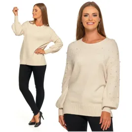 sweter-damski-z-ozdobnymi-perelkami-szerokie-rekawy-bezowy-stylowy-moraj-s