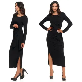 elegancka-sukienka-damska-czarna-midi-klasyczna-z-rozcieciem-moraj-xs