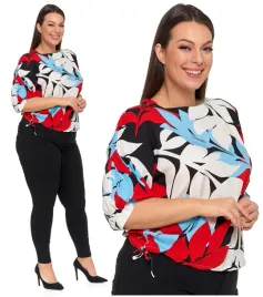 bluzka-damska-wzorzysta-luzna-oversize-rekaw-3-4-wiskoza-moraj-m