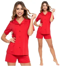 elegancka-pizama-damska-modna-koszula-na-krotki-rekaw-szorty-moraj-xxl
