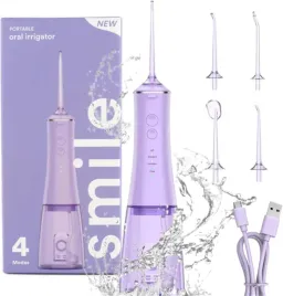 smilekit-v2-irygator-do-zebow-dentystyczny-bezprzewodowy-4-tryby-fioletowy