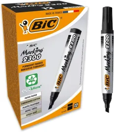 bic-marking-2300-marker-pernamentny-mazak-scieta-koncowka-12-szt-czarny