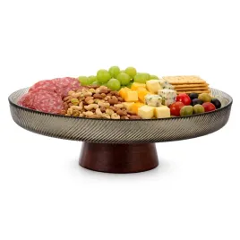 patera-szklana-szara-brazowa-25cm-na-drewnianej-nozce-talerz-dekoracyjny