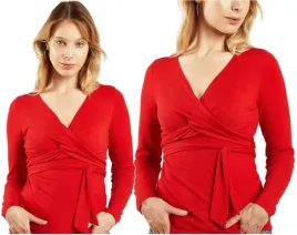 elegancka-bluzka-damska-z-dlugim-rekawem-czerwona-wiazana-modna-koszulka-l