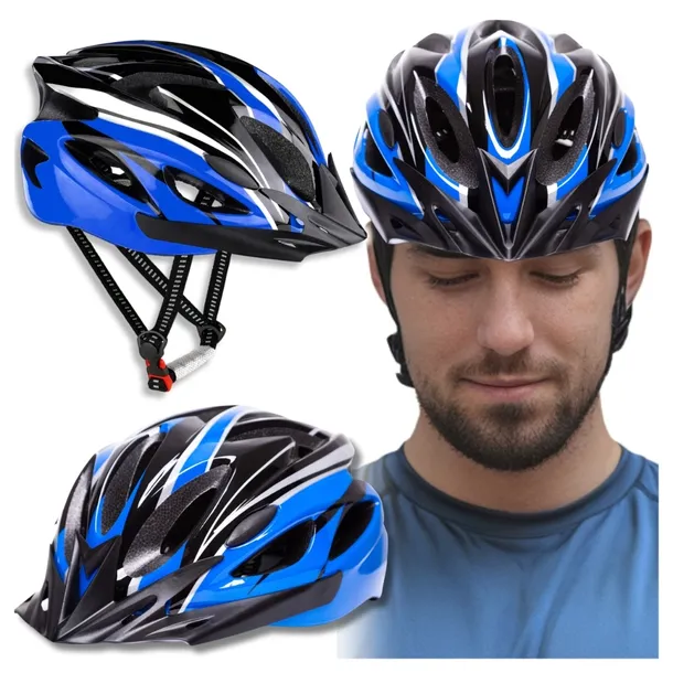 Kask Rowerowy Regulowany Szosowy Męski z Daszkiem na Rower mtb 54-62 cm