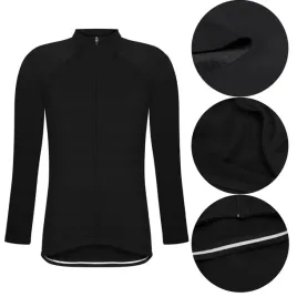 bluza-rowerowa-kolarska-meska-damska-xs-ocieplana-czarna-xs-motocyklowa