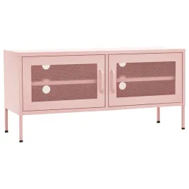 szafka-pod-tv-stalowa-105x35x50-rozowa