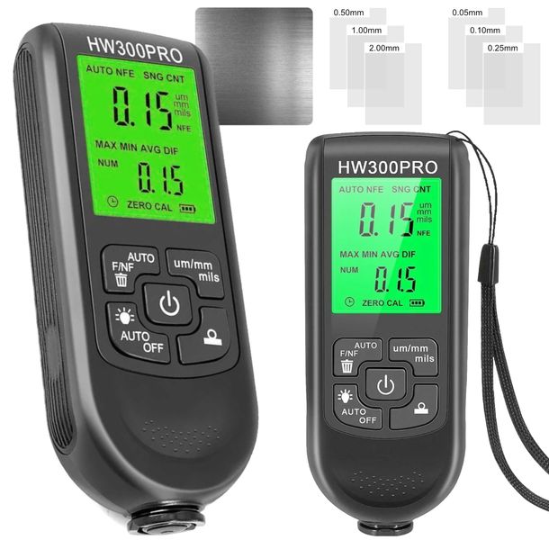 Precyzyjny Miernik Tester Grubości Lakieru Sonda Wyświetlacz LCD 0-2000um