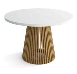 stol-okragly-dusto-rozkladany-z-lamelami-120-220-cm-bialy-craft-zloty