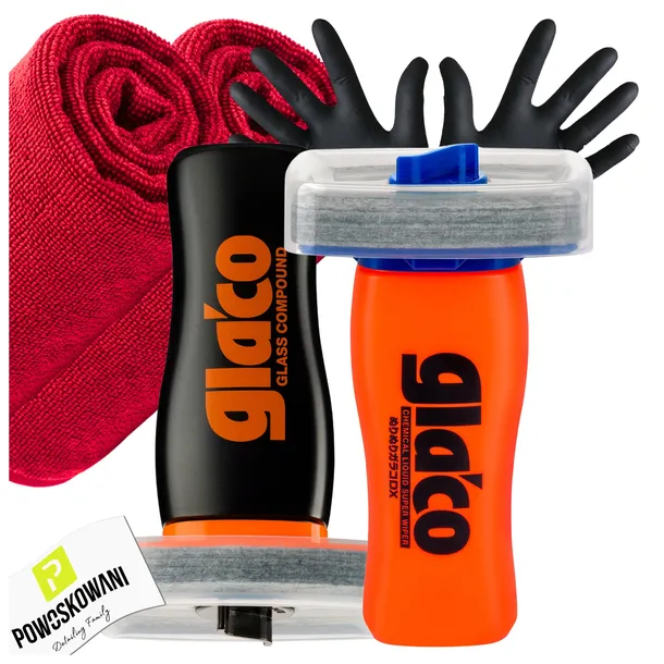 Soft99 GLACO DX + GLASS COMPOUND ZESTAW DO SZYB WYCIERACZKA W PŁYNIE