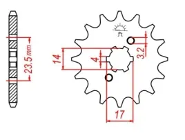 zebatka-przod-przednia-jt-rs-rx-senda-gpr-rcr-50