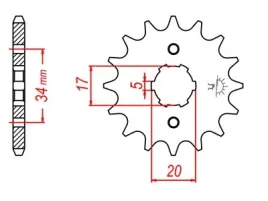 zebatka-przod-przednia-jt-senda-xr-xlr-cbr-125-r