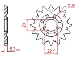 zebatka-przod-przednia-jt-yz-yzf-f-wr-wrf-250-125