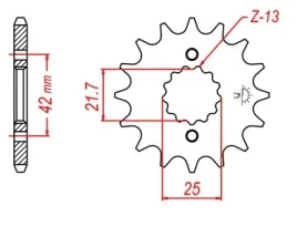 zebatka-przod-jt-17z-suzuki-sv-tl-gsxr-1000-1300