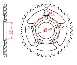 zebatka-tyl-tylna-jt-38z-honda-nsr-125-crm-xr-sp