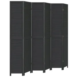 parawan-pokojowy-6-panelowy-czarny-lite-drewno-paulowni