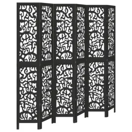 parawan-pokojowy-6-panelowy-czarny-lite-drewno-paulowni