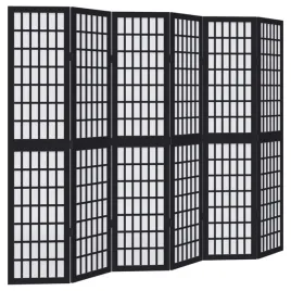 parawan-pokojowy-6-panelowy-czarny-lite-drewno-paulowni