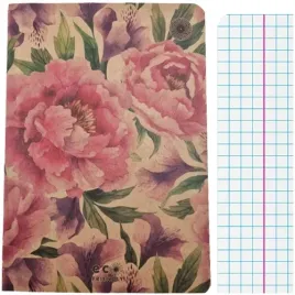 zeszyt-a5-w-kratke-96-kartek-70g-brulion-eco-kraft-kwiaty-passion-flowers