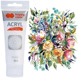 farba-akrylowa-happy-color-tubka-75-ml-satynowe-srebro-nr-811