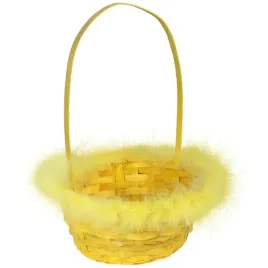 koszyk-wielkanocny-do-swieconki-22-cm-zolty-z-zoltym-futerkiem-dookola