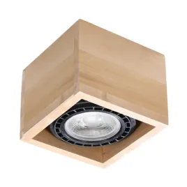 plafon-drewniany-kostka-kwadrat-lampa-sufitowa