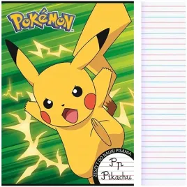zeszyt-do-nauki-pisania-a4-3-linie-32-kartki-pokemon-pikachu-st-majewski