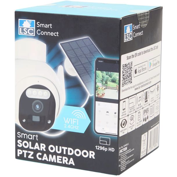 Kamera PTZ solarna LSC Smart Connect 1296p HD syrena LSC APP IP65