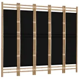 skladany-parawan-5-panelowy-200-cm-bambus-i-plotno-kod-producenta-350629