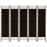 skladany-parawan-5-panelowy-200-cm-bambus-i-plotno-producent-vidaxl