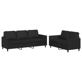 2-osobowa-sofa-z-poduszkami-czarna-sztuczna-skora