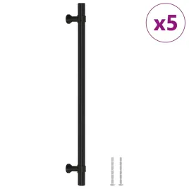 uchwyty-do-szafek-5-szt-czarne-224-mm-stal-nierdzewna