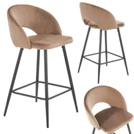 hoker-tapicerowany-z-oparciem-bezowy-krzeslo-wysokie-do-kuchni-glam-loft