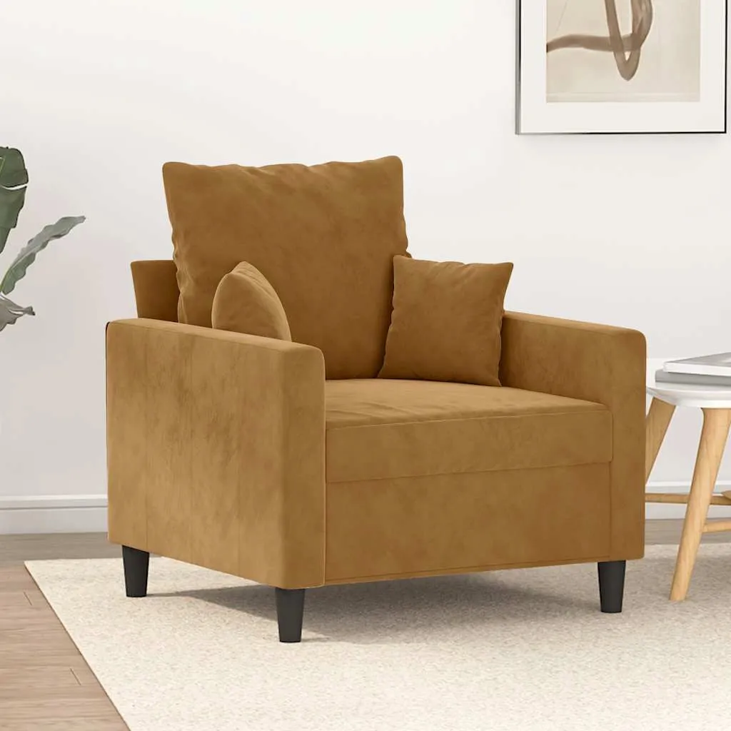 fotel-brazowy-60-cm-obity-aksamitem