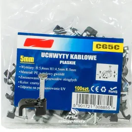 100x-uchwyt-kabla-przewodu-flop-5-plaski-czarne-45-5-x-100szt-2x05mm