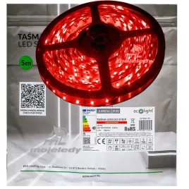 Zdjęcie produktu Taśma listwa LED 12V 3528 300 Led 5m czerwona 24W 5m 4,8W/1m
