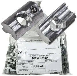 100x-nakretka-slizgowa-z-kulka-aluminiowa-nkwsm8a-600909-baks