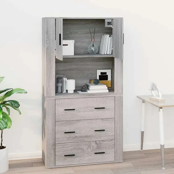 szafka-scienna-szary-dab-sonoma-80x33x80-cm-stan-nowy-marka-vidaxl