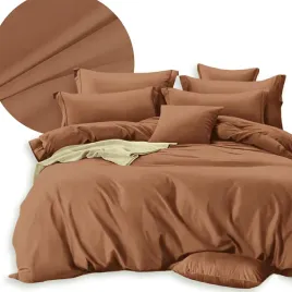 komplet-poscieli-160x200-2x-poszewki-dwustronna-gladka-miekka-braz