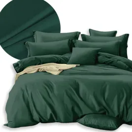 komplet-poscieli-200x220-2x-poszewki-70x80-dwustronna-gladka-miekka-zielony