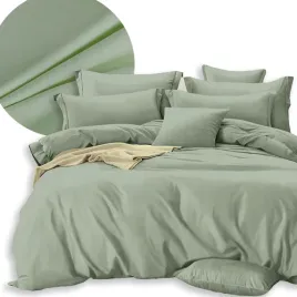 komplet-poscieli-200x220-2x-poszewki-70x80-dwustronna-gladka-miekka-oliwka
