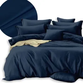 komplet-poscieli-160x200-2x-poszewki-70x80-dwustronna-gladka-miekka-granat
