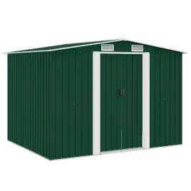 szopa-ogrodowa-z-galwanizowanej-stali-zielona-257x205x178-cm-4-otwory-we