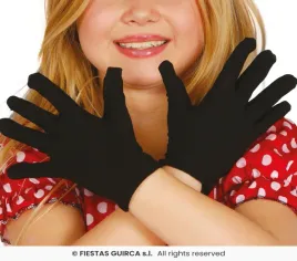 rekawiczki-dzieciece-czarne-krotkie-eleganckie-retro