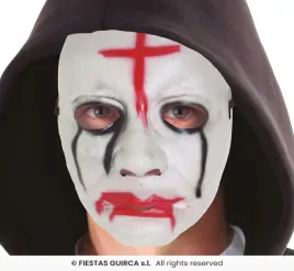 maska-krwawy-krzyz-makijaz-zakonnicy-plastikowa