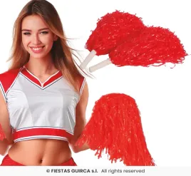 pompony-czerwone-pom-pom-trzy-cheerleaderka-do-kibicowania-doping