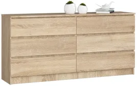 komoda-salon-pojemna-160-cm-6-szuflad-klasyczna-duza-bezuchwytowa-sonoma