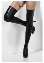 ponczochy-bielizna-imitacja-lateks-czarne