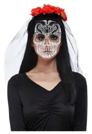 opaska-z-welonem-czaszka-kwiaty-seniorita